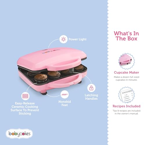 Babycakes Full-Size Cupcake Maker - Bakes 12 Nonstick Cupcakes