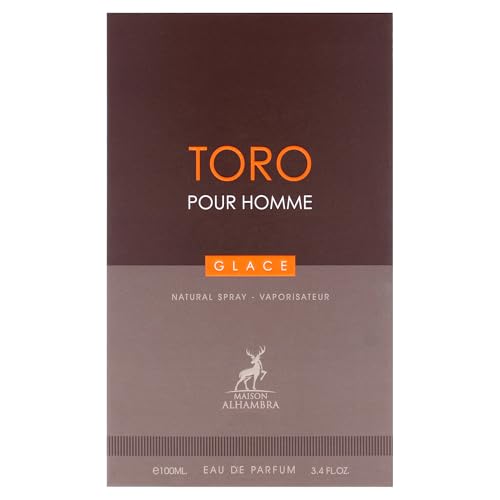Maison Alhambra Toro Pour Homme Eau de Parfum Spray 3.4oz - Citrusy Aromatic Woody Fragrance for Men