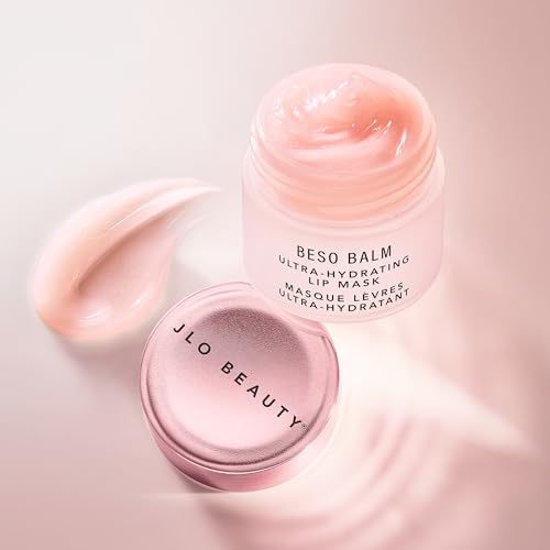 JLO BEAUTY Lip Mask, Vanilla Scented, Ultra Hydrating Lip Gloss Finish, Helps Visibly Plump, Smooth & Soften, Daytime or Overnight Sleeping Mask to Moisturize Flaky, Dry Lips, Beso Balm, 3 Pack
