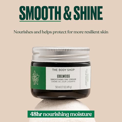The Body Shop Edelweiss Smoothing Day Cream ? For Smoother Looking Skin ? Vegan ? 50ml