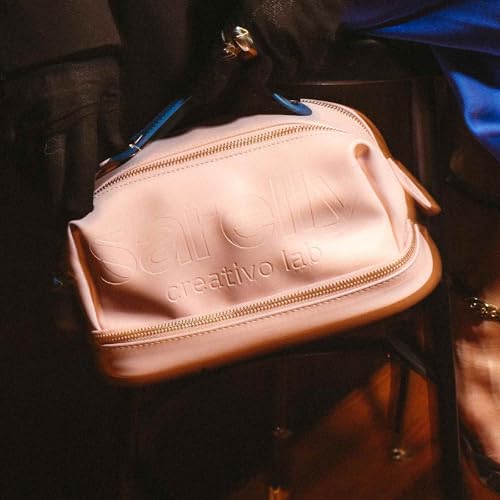SARELLY | Vegan Leather Makeup Bag | Perfect for Makeup Brushes | Multi-compartments | Blush