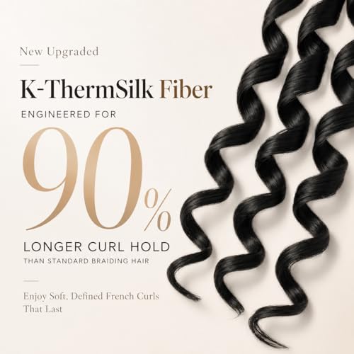French Curl Braiding Hair 6 Packs 720g - Natural Black, 30 Inch