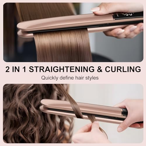Professional 1-Inch Hair Straightener Flat Iron for Sleek, Smooth Hair