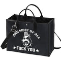 BWWKTOP Captain Spaulding Cosmetic Makeup Bag Horror Movie Inspired Gifts And Most Of All Fu*k You Zipper Pouch Bag For Movie Fans (And Most BG)