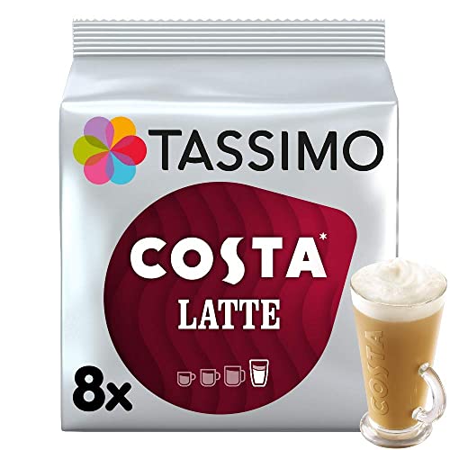 Tassimo Costa Latte 16-Count Pods Pack of 5 — 80 Discs, 40 Servings