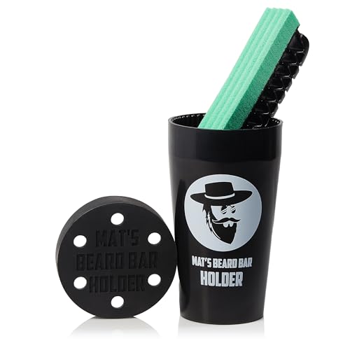 Beard Trimming Cleanup Mat with Holder - Flexible Sink & Counter Organizer