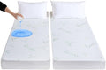 Split King Mattress Protector with Deep Pocket, Cooling Bamboo Waterproof Cover for Adjustable Bed - 6-18 Inch