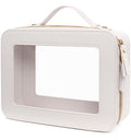 LETGO Large White TSA Approved Clear Makeup & Toiletry Bag for Travel