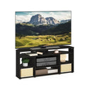 Espresso Corner TV Stand for 55-Inch TVs | 4-Tier Storage & Modern Design
