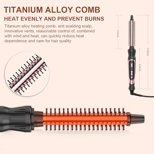 Rose Gold 1/2 Inch Heated Curling Brush for Effortless Blowouts