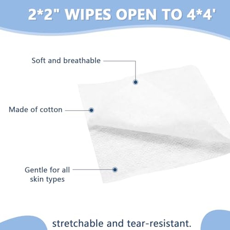 600 PCS Stretchable Makeup Cotton Wipes, Disposable Esthetic Wipe Thin Makeup Cotton Pads Pads for Face, Women Wet Applications Stretchable for Face for Skin Care Makeup 200 Count (Pack of 3)