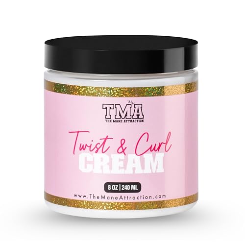 The Mane Attraction Twist & Curl Defining Cream 8oz - Lightweight Frizz Control for Natural Hair