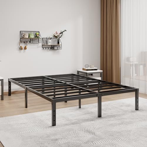 Metal Bed Frame California King 14 Inch Heavy-Duty Platform Bed No Box Spring Needed