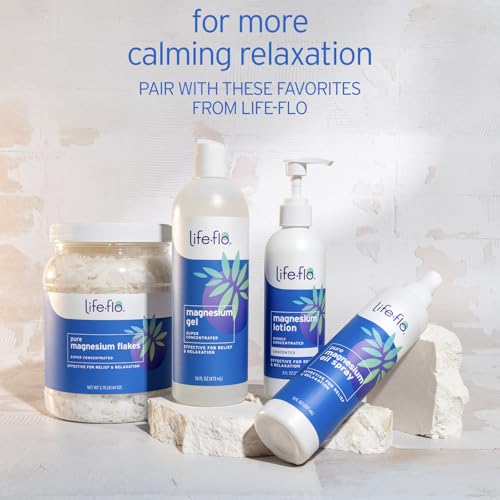 LIFE-FLO Magnesium Body Lotion and Cooling Mist Bundle - Unscented Lotion w/Magnesium Chloride Relaxes, Soothes Muscles and Joints, Refreshing Body Mist Cools Hot Flashes, 60-Day Guarantee, 8oz/3.4oz