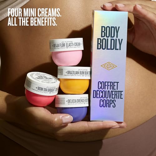 Sol de Janeiro Body Boldly Body Cream Discovery Set | Trial Size Body Creams | Gift Set | Set of 4 - 25mL | Bum Bum, Bom Dia, Beija Flor, Delicia Drench | Amazon Exclusive
