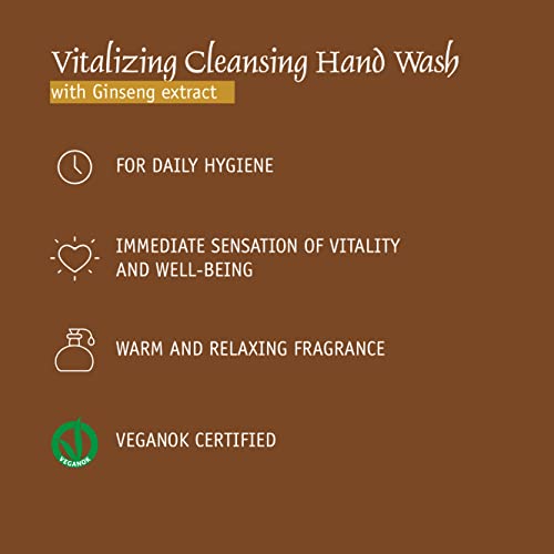 Prija Vitalising Hand Wash with Ginseng Extract Gently Cleanses Hands, Moisturizing Liquid Hand Soap, Vegan Friendly with Energizing Fragrance 3 x 12.85 Fl. Oz