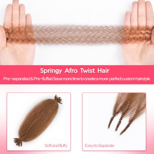 Pre-Separated Afro Twist Hair Extensions #30 18 Inch Pack of 8 for Braiding & Styles