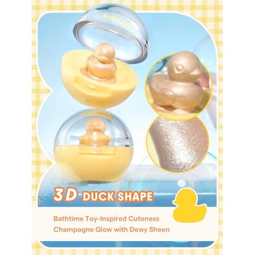 SHEGLAM Lucky Duck 3D Highlighter High Glossy Narutal Glow Finish Long Lasting Highlighter Makeup