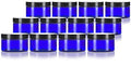 12 Pack Cobalt Blue Refillable Plastic Jars with Black Lids - 4 oz Food & Cosmetic Storage Containers