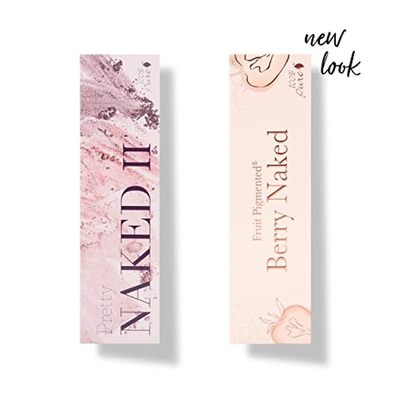 100% PURE Pretty Naked II Makeup Palette All in One Compact 3 Eyeshadow, Blush, Face Highlighter, Fruit Pigmented Natural Nude, Rose, Smokey Neutral for All Skin Types - Vegan (Nude to Smokey Tones)