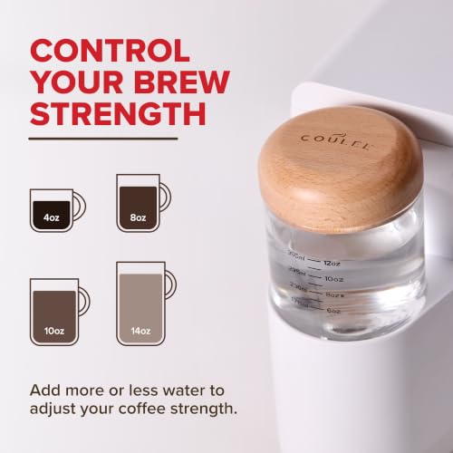 Mini Plastic-Free Pour Over Coffee Maker - White, Single Serve