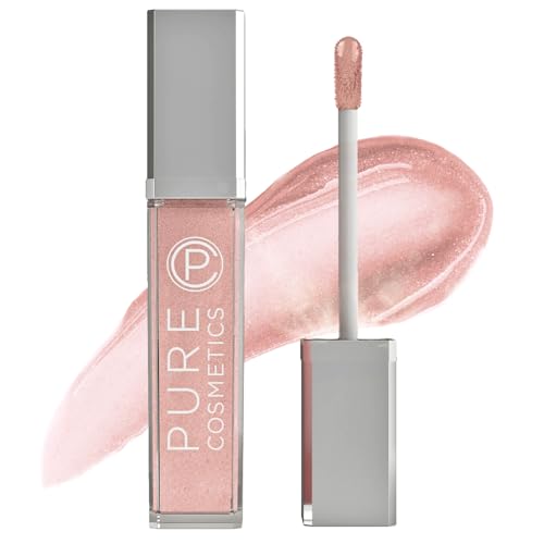 LED Light-Up Lip Gloss with Applicator & Mirror - Nude Beach Sheer Tint