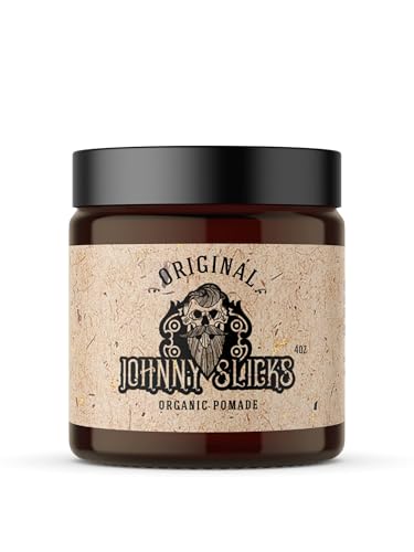Johnny Slicks Original Oil-Based Pomade for Men, 4 oz - Low Hold, High Shine, Multi-purpose Grooming