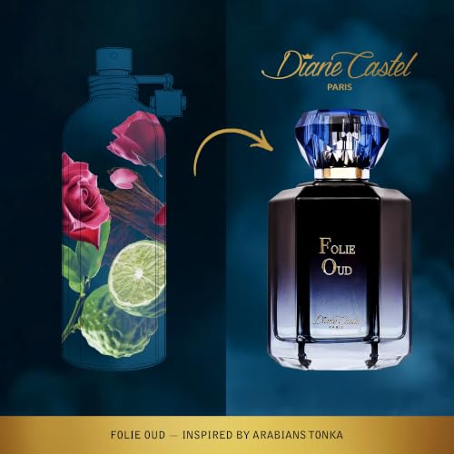Folie Oud Perfume for Women - Diane Castel 3.3 oz - Floral Woody Scent