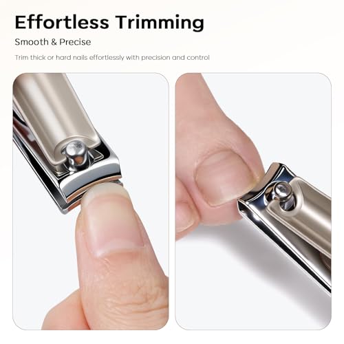 FAMILIFE 9-in-1 Nail Care Kit - Carbon Steel Cuticle Scissors & Clippers, Travel Grooming Set - Brown