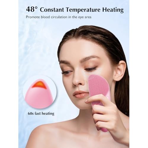 COSLUS JMY05 Facial Cleansing Brush Silicone Face Scrubber: Waterproof Rechargeable Face Wash Brush, 4 Cleansing Modes, Electric Face Exfoliator for Men Women Cleaning, Exfoliating, Massaging