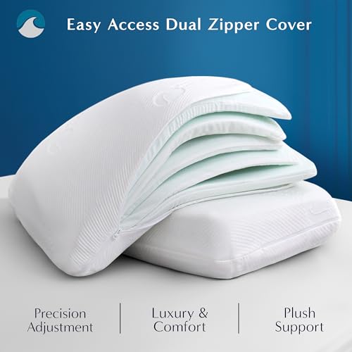 Adjustable Memory Foam Pillow - 20 Heights, Firmness Options - Standard