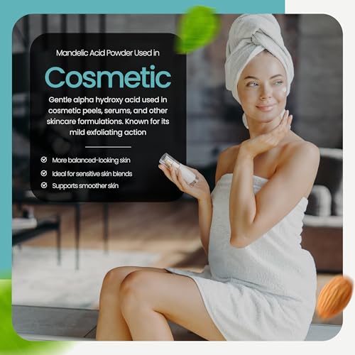 Mandelic Acid Powder 99.9% Pure Cosmetic Grade for DIY Skincare - 4oz