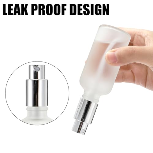 16 Pack 50ml Frosted Glass Spray Bottles with Fine Mist Nozzle - Refillable Essential Oil & Perfume Atomizers