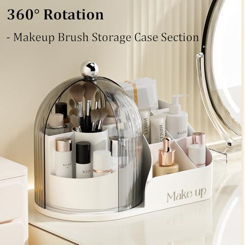 ONXE Large White Makeup Organizer with Drawers, Perfume & Cosmetic Storage