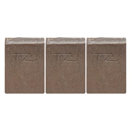 Taza Premium Dead Sea Mineral Mud Natural Soap (Pack of 3) Each 5.3 oz (150 g) Radiant Glowing Skin Contains: Dead Sea Mineral Mud & Coconut, Olive, and Palm Fruit Oils, Shea Butter, Eucalyptus