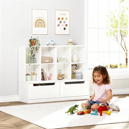 Kids Bookshelf and Toy Storage Organizer with Drawer - Toddler Friendly