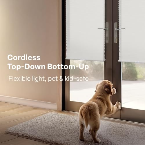 Magmount Top Down Bottom Up Door Shades - White 25x72 in - Variation of Magmount Tdbu Shades