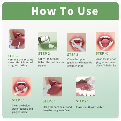 Blue Strong Mint Tongue Scraper and Mucosal Cleaner Kit for Adults - Fresh Breath