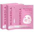 Bio Collagen Face Mask Pack of 4 - Firming & Hydrating Skin Care, Overnight Glow