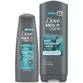 Dove Men+ Care Shower Essentials ? Relaxing Body + Face Wash, Blue Eucalyptus + Birch and Revitalizing 2-in-1 Shampoo, Eucalyptus + Cedar