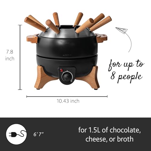 Electric Fondue Set Party Version - 2.4 Quart with Adjustable Temperature
