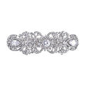 Ever Faith Austrian Crystal Wedding Hair Barrette - Clear Silver-Tone CZ Flower Tear Drop Bridal Hair Clip for Women