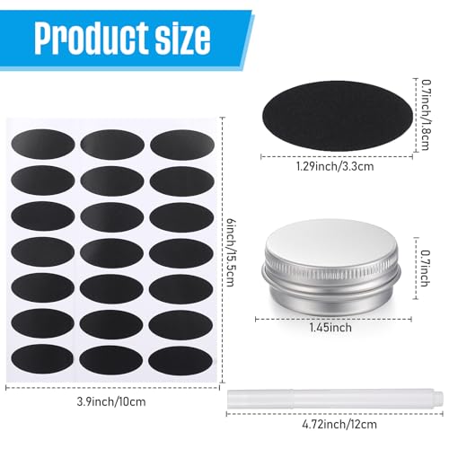 Patelai 100 Pcs Metal Tins 0.5 oz Screw Top Round Cans Aluminum Tin Jar Lip Balm Containers Bottle Empty Travel Cosmetic Cans Container with 5 Sheets Label Stickers 1 Marker(Silver)