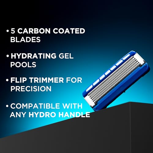 Wilkinson Sword Hydro 5 Skin Protection Razor Blades, Pack of 8 - Men’s Shaving