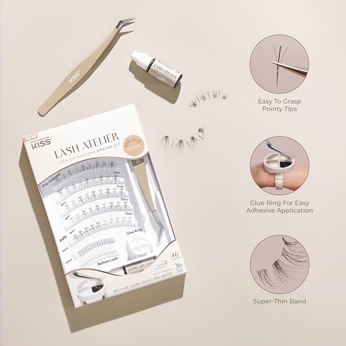 2 Pack Natural Lash Extension Kit with False Eyelashes & Adhesive - 82 Lashes Each