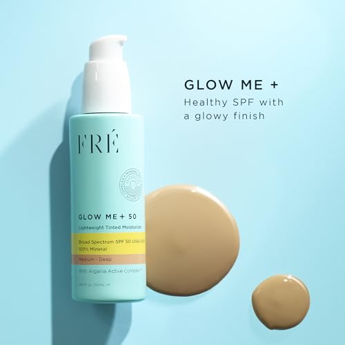 FR? Glow Me Tinted SPF 50 Facial Moisturizer (Medium - Deep) ? 3-in-1 tinted mineral SPF 50 moisturizer, Made with 100% non-nano zinc oxide