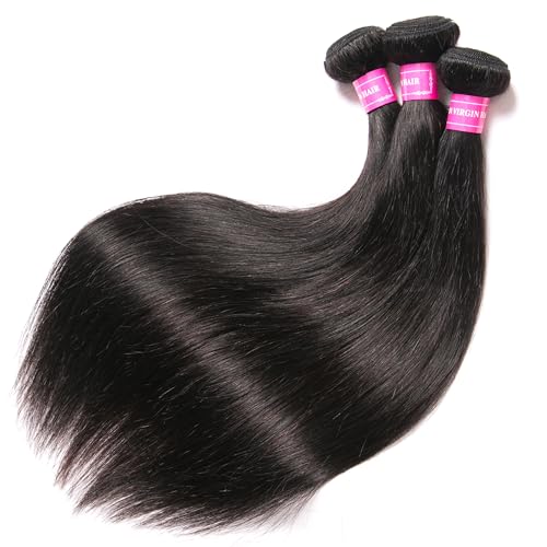 Natural Color 20/22/24 Inch Straight Human Hair Bundles Virgin Brazilian Remy Hair