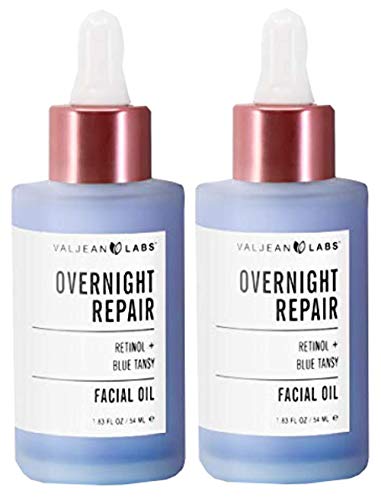 Overnight Repair Facial Oil 1.83 oz Pack of 2 with Retinol & Blue Tansy - Calm Redness