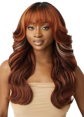 Outre Lace Front Wig - Melted Hairline Mandisa Chocolate Swirl - Glueless, Pre-Plucked, Deep Parting