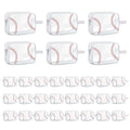 Lebaley 30PCS Baseball Cosmetics Bag - PVC Clear Portable Makeup Bags Organizer 7 x 5.5 x 1.7 '' Waterproof Sport Zippered Toiletry Carry Pouch for Travel Party Supplies